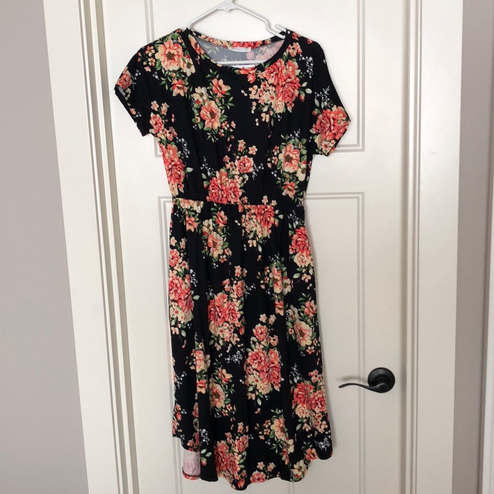 Black floral dress